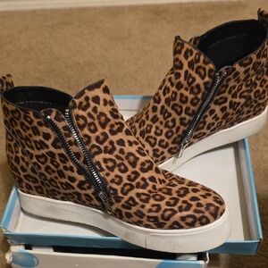 Soda Leopard Print High-Top Sneakers